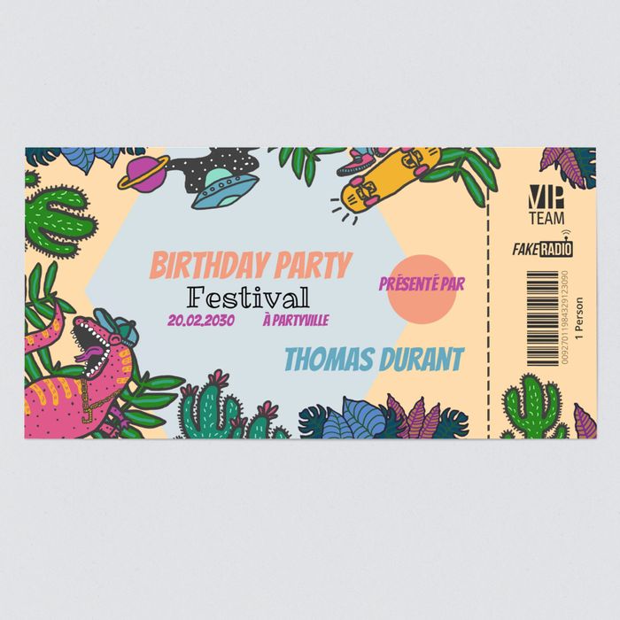 Ticket Anniversaire Festival