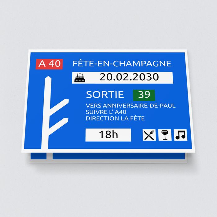 Panneau d'autoroute