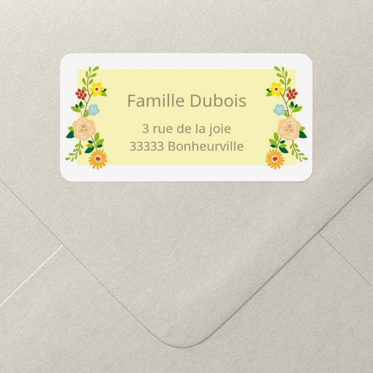 Fleurs & co - Étiquette Adresse