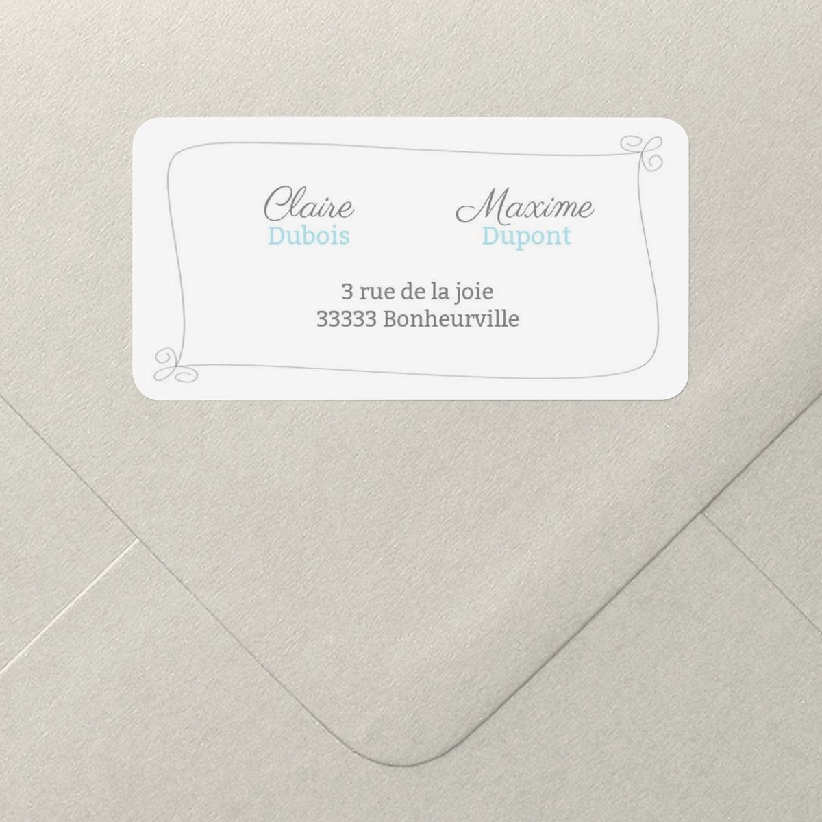 Cloches de mariage - Étiquette Adresse