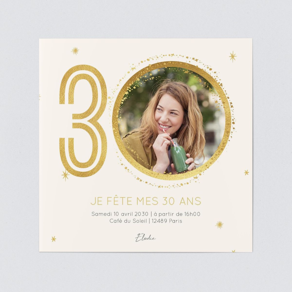 Carte Anniversaire Adulte 30 ans Design