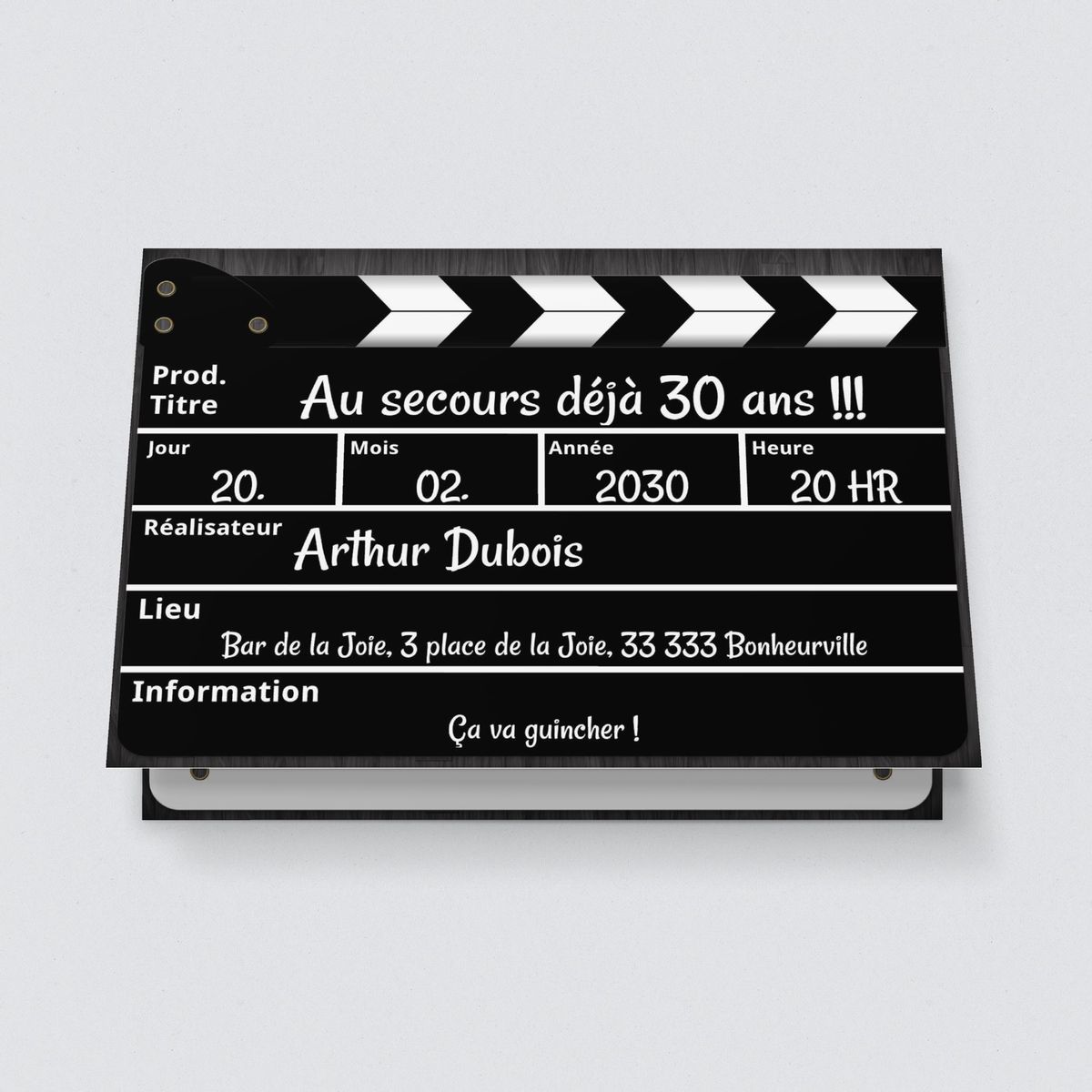 Carte invitation anniversaire 30 ans La Trentaine