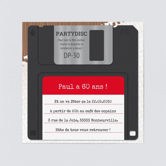 Anniversaire disquette 60
