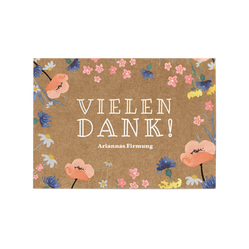Danksagungskarten Firmung , Kornblumen