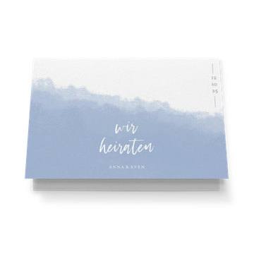 Einladungskarten Hochzeit, Sanfter Pinselstrich
