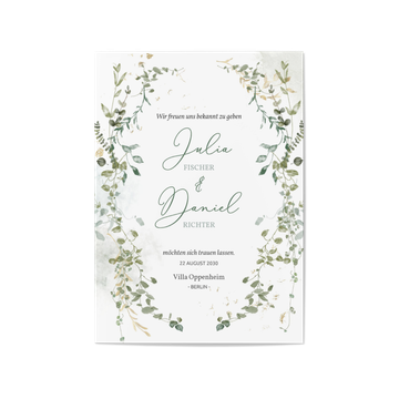 Einladungskarten Hochzeit, Liebesschwur
