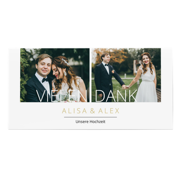Dankeskarten Hochzeit, Zwei Fenster