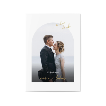 Dankeskarten Hochzeit, Eleganter Bogen