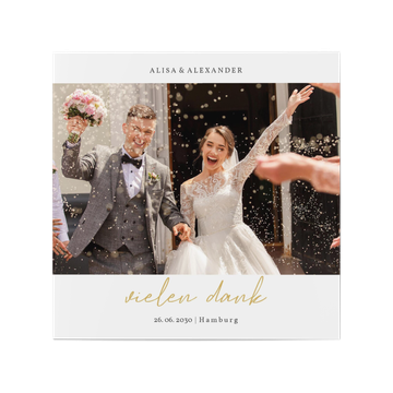 Dankeskarten Hochzeit, Edel