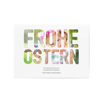 Osterkarten selbst gestalten, Fotoschrift