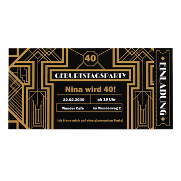 Einladungskarten 40. Geburtstag, Einladung Babylon