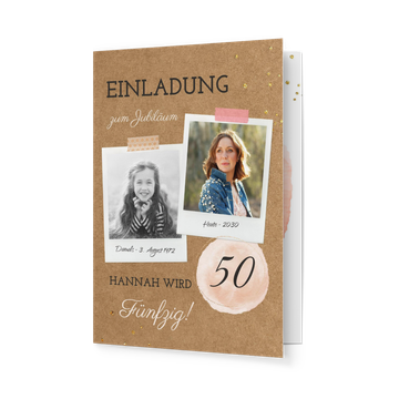 Einladungskarten 50. Geburtstag, Kindheitserinnerungen