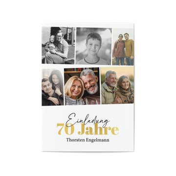 Einladungskarten 70. Geburtstag, Fotoband 70
