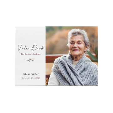 Danksagungskarten Trauer, Kirschblüte