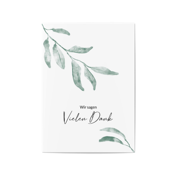 Danksagungskarten Trauer, Blätterzweige