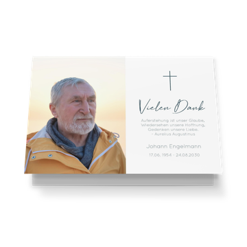 Danksagungskarten Trauer, Marmoriert