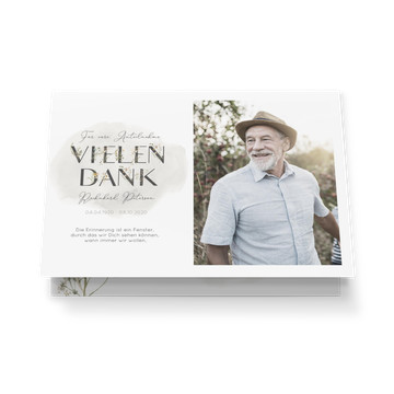 Danksagungskarten Trauer, Floraler Abschied