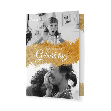 Einladungskarten 18. Geburtstag, Goldrausch