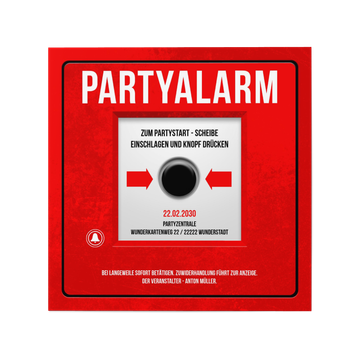 Einladungskarten 18. Geburtstag, Partyalarm