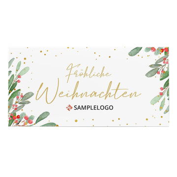 Weihnachtskarten geschäftlich, Aquarellzweige