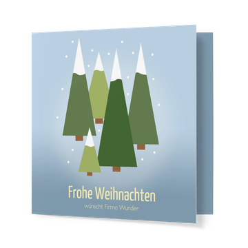 Weihnachtskarten geschäftlich, Moderner Winterwald