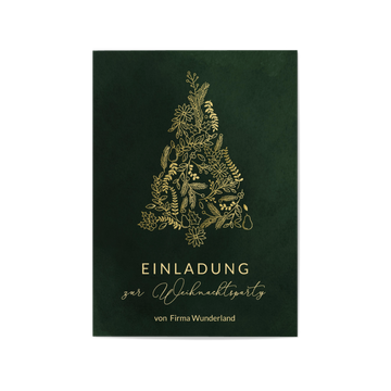 Einladung geschäftliche Weihnachtsfeier, Goldener Weihnachtsbaum