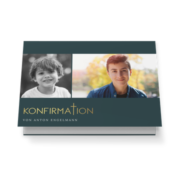 Danksagungskarten Konfirmation, Goldenes Kreuz