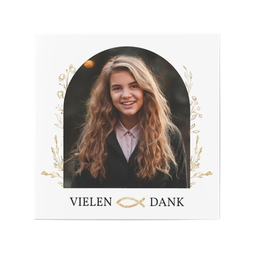Danksagungskarten Konfirmation, Goldblüte