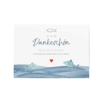 Dankeskarten Taufe, Seefahrer