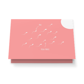 Babykarten Zwillinge, Eizelle in Rosa