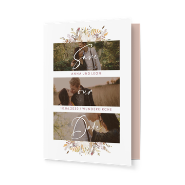 Save the Date Karten, Trockenblumen