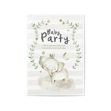 Einladungskarten Babyparty, Babyparty Safari