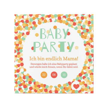 Einladungskarten Babyparty, Pünktchen