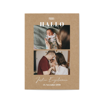 Geburtskarten, 2 Bilder mit Zweig