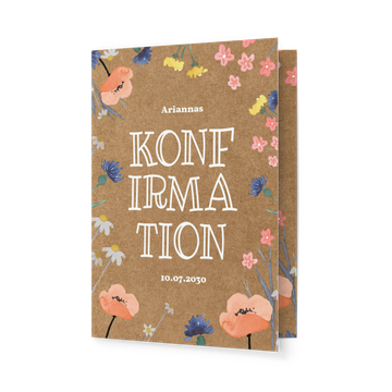 Einladungskarten Konfirmation, Kornblumen
