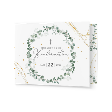 Einladungskarten Konfirmation, Goldakzente