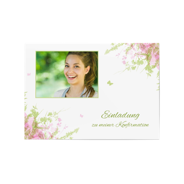 Einladungskarten Konfirmation, Schmetterlinge