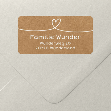 Adressaufkleber Baby, Herzchen