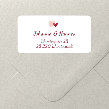 Adressaufkleber online bestellen, Es soll Herzen regnen