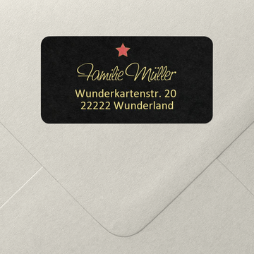 Adressaufkleber zum Geburtstag, Hollywood-Star