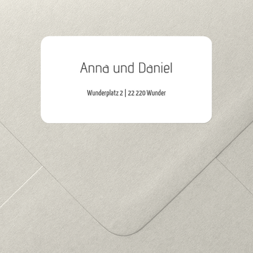 Adressaufkleber Hochzeit, Just Married