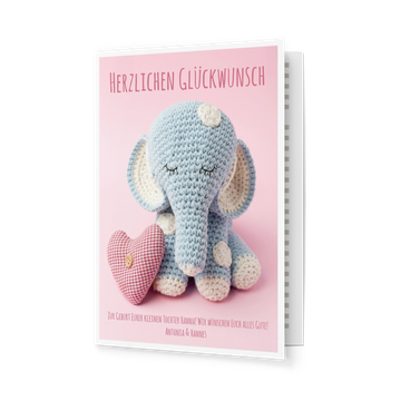 Grusskarten Geburt online bestellen, Kleiner Elefant
