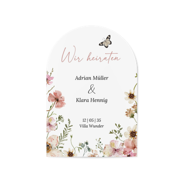 Einladungskarten Hochzeit, Bloom