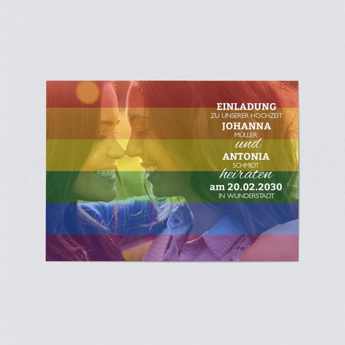 Regenbogen Einladungskarten Hochzeit