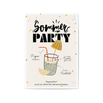 Einladungskarten Sommerfest, Sommerparty
