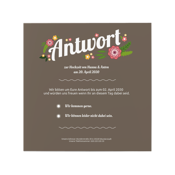 Antwortkarte