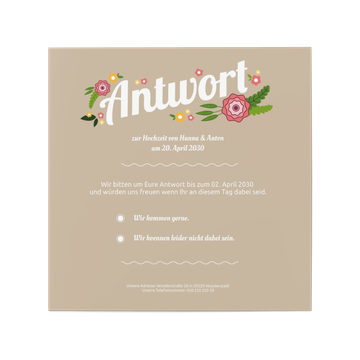 Antwortkarte