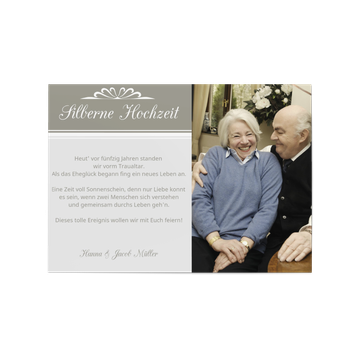 Einladungskarten zum Hochzeitstag, 25 Jahre Glücklich