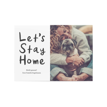 Grußkarten Familie, Lets Stay Home