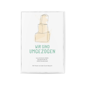 Umzugskarten selbst gestalten, Umzugskartons